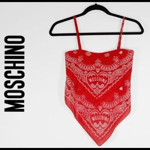 Authentic Moschino Paisley Bandana Crop Top